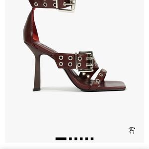 SCHUTZ Burgundy Strappy High Heels